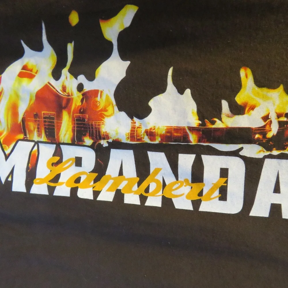 Nirvana Graphic Tee - Black with Flame Guitar Print